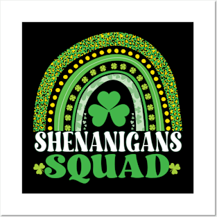 Shenanigans Squad - Retro Rainbow St Patricks Day Posters and Art